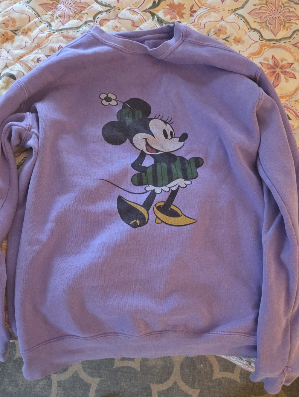 Comfort Colors Lavender Haunted Mansion Minnie Mouse Crewneck